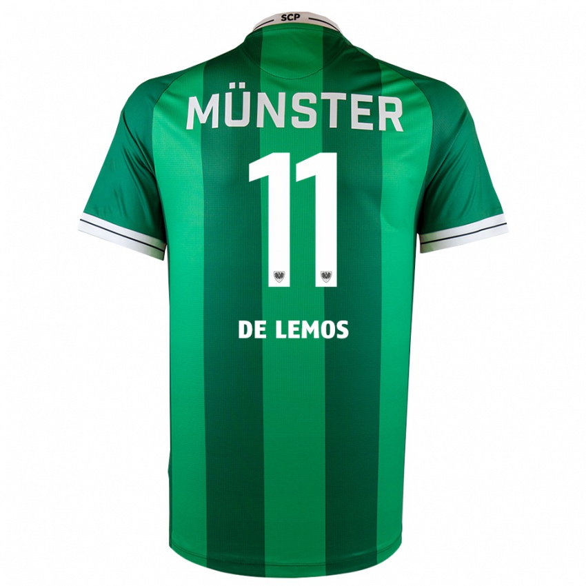 נשים עמנואל די למוס #11 ירוק לבן ג'רזי ביתית 2025/26 חולצה קצרה