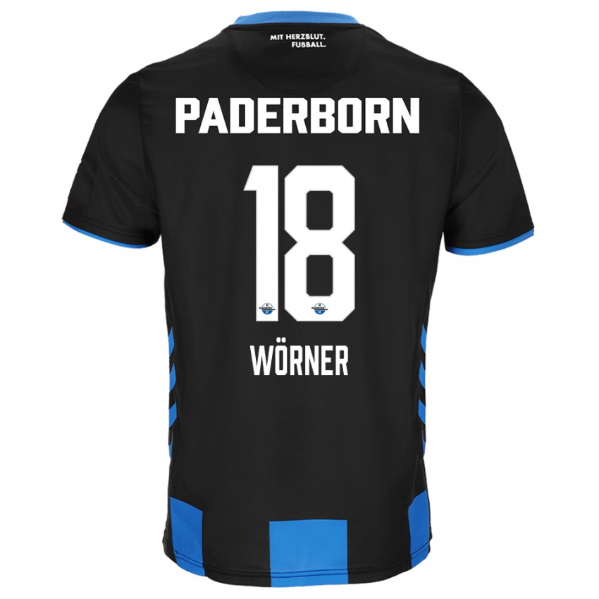 נשים מרקו וורנר #18 שחור כחול ג'רזי ביתית 2025/26 חולצה קצרה