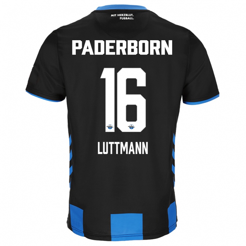 נשים מגנוס לוטמן #16 שחור כחול ג'רזי ביתית 2025/26 חולצה קצרה