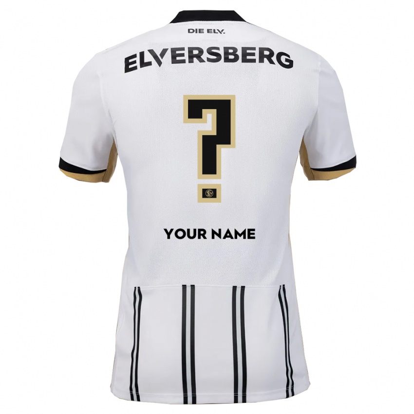 נשים השם שלך #0 לבן שחור ג'רזי ביתית 2025/26 חולצה קצרה