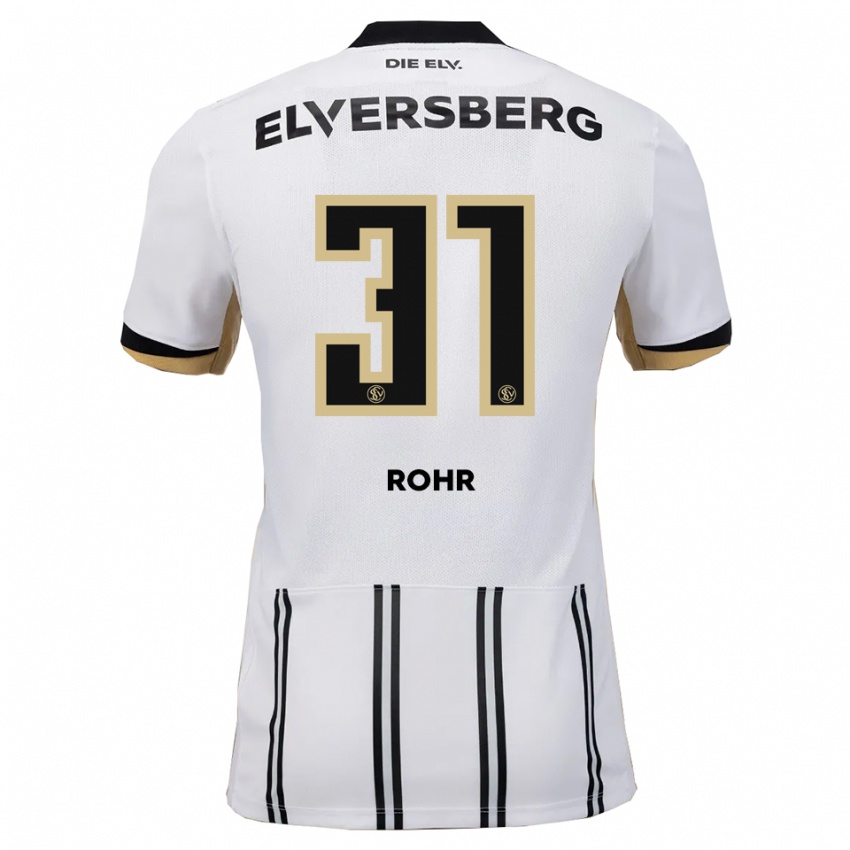 נשים מקסימיליאן רוהר #31 לבן שחור ג'רזי ביתית 2025/26 חולצה קצרה