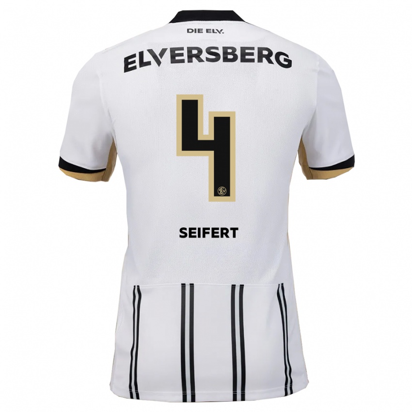 נשים לואיס סייפרט #4 לבן שחור ג'רזי ביתית 2025/26 חולצה קצרה