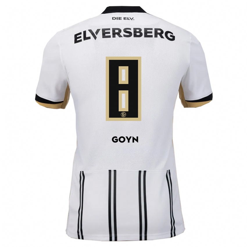 נשים מלינה ליזה גוין #8 לבן שחור ג'רזי ביתית 2025/26 חולצה קצרה