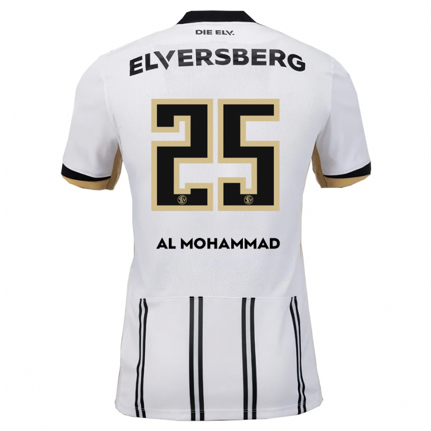 נשים Loay Al Mohammad #25 לבן שחור ג'רזי ביתית 2025/26 חולצה קצרה