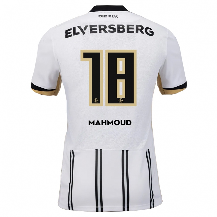 נשים Mohammad Mahmoud #18 לבן שחור ג'רזי ביתית 2025/26 חולצה קצרה
