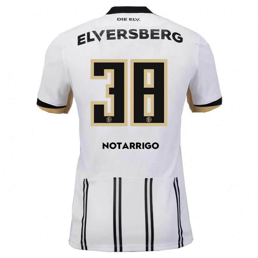 נשים Tyler Notarrigo #38 לבן שחור ג'רזי ביתית 2025/26 חולצה קצרה