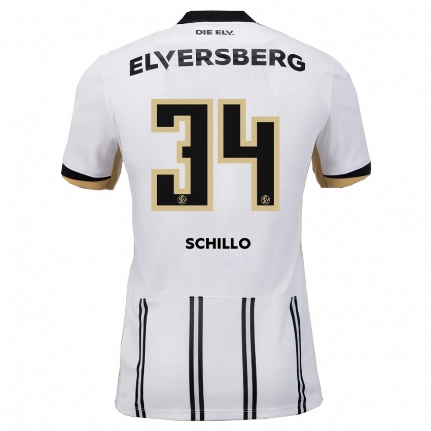 נשים האנה שילו #34 לבן שחור ג'רזי ביתית 2025/26 חולצה קצרה