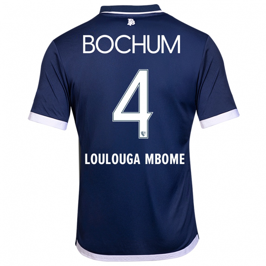 נשים Adrien Loulouga Mbome #4 כחול נייבי לבן ג'רזי ביתית 2025/26 חולצה קצרה