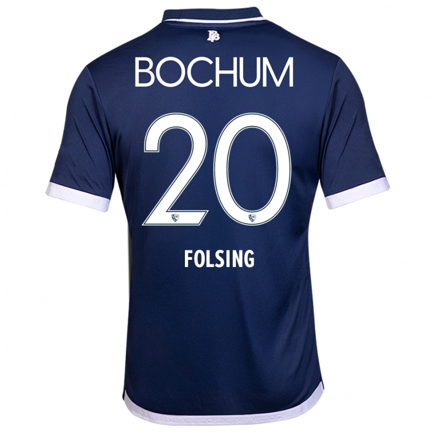 נשים Amelie Fölsing #20 כחול נייבי לבן ג'רזי ביתית 2025/26 חולצה קצרה