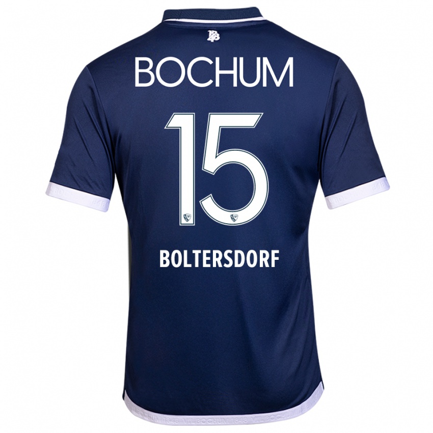 נשים סבסטיאן בולטרסדורף #15 כחול נייבי לבן ג'רזי ביתית 2025/26 חולצה קצרה