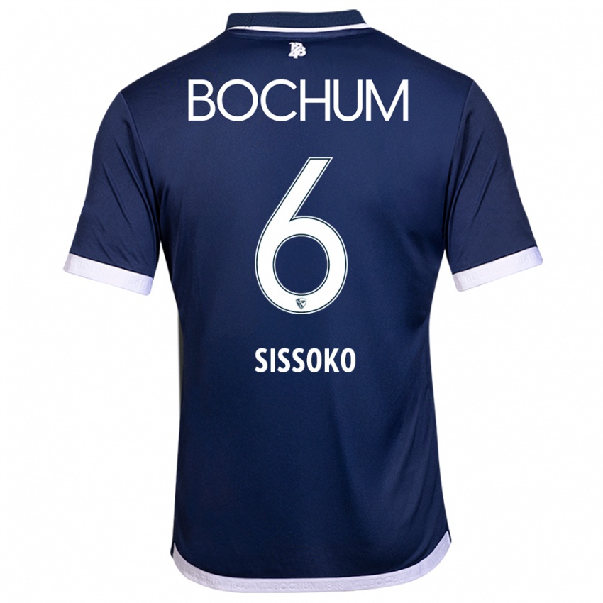 נשים איברהימה סיסוקו #6 כחול נייבי לבן ג'רזי ביתית 2025/26 חולצה קצרה