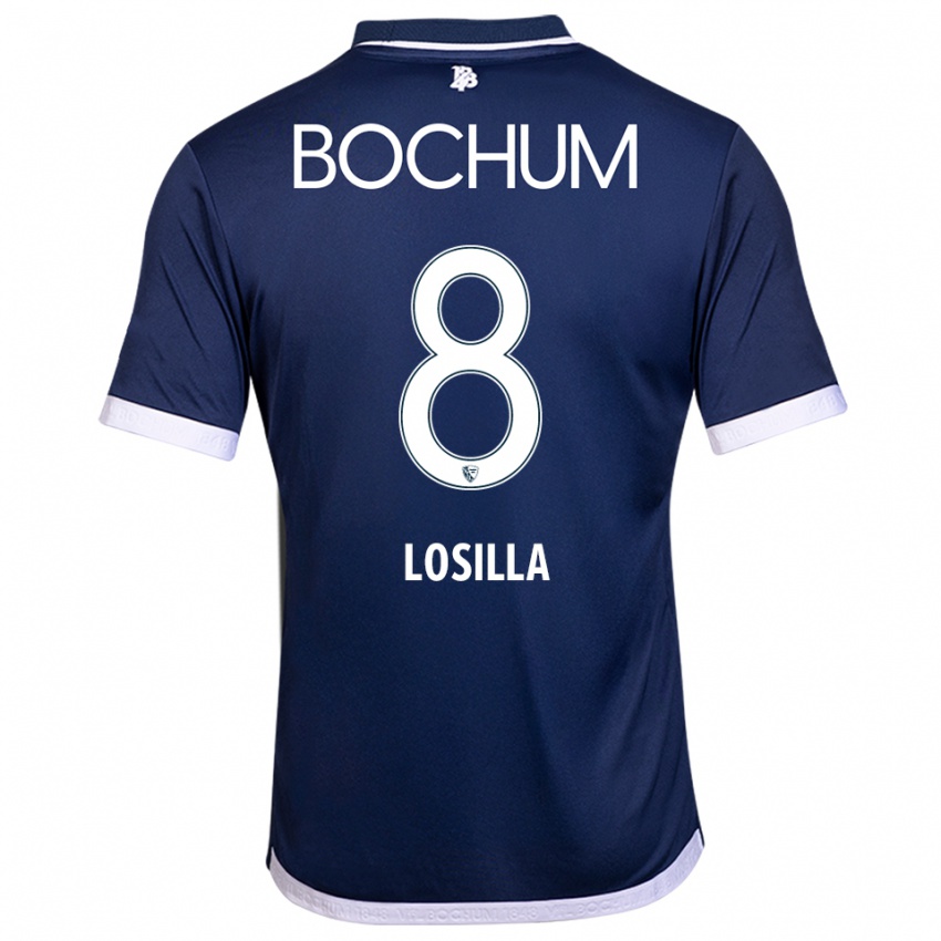 נשים Anthony Losilla #8 כחול נייבי לבן ג'רזי ביתית 2025/26 חולצה קצרה