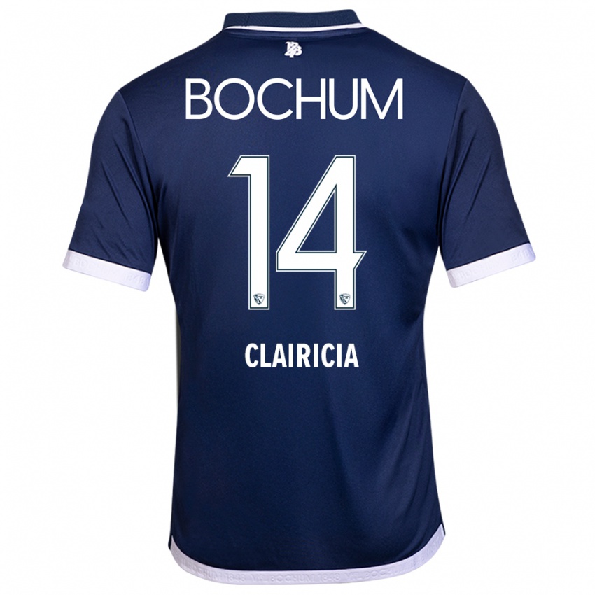 נשים Mathis Clairicia #14 כחול נייבי לבן ג'רזי ביתית 2025/26 חולצה קצרה