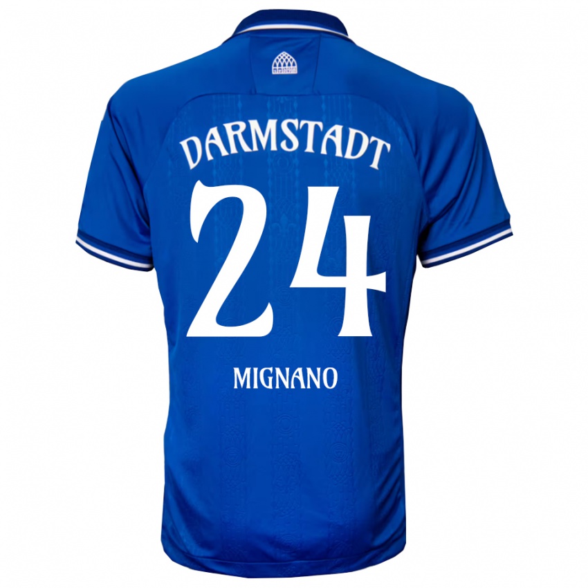 נשים לואיג׳י מיגנאנו #24 כחול לבן ג'רזי ביתית 2025/26 חולצה קצרה