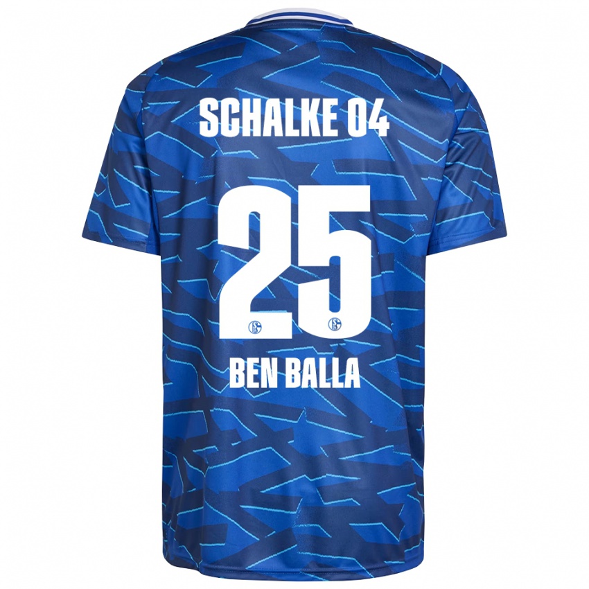 נשים יאסין בן באלה #25 כחול רויאל לבן ג'רזי ביתית 2025/26 חולצה קצרה