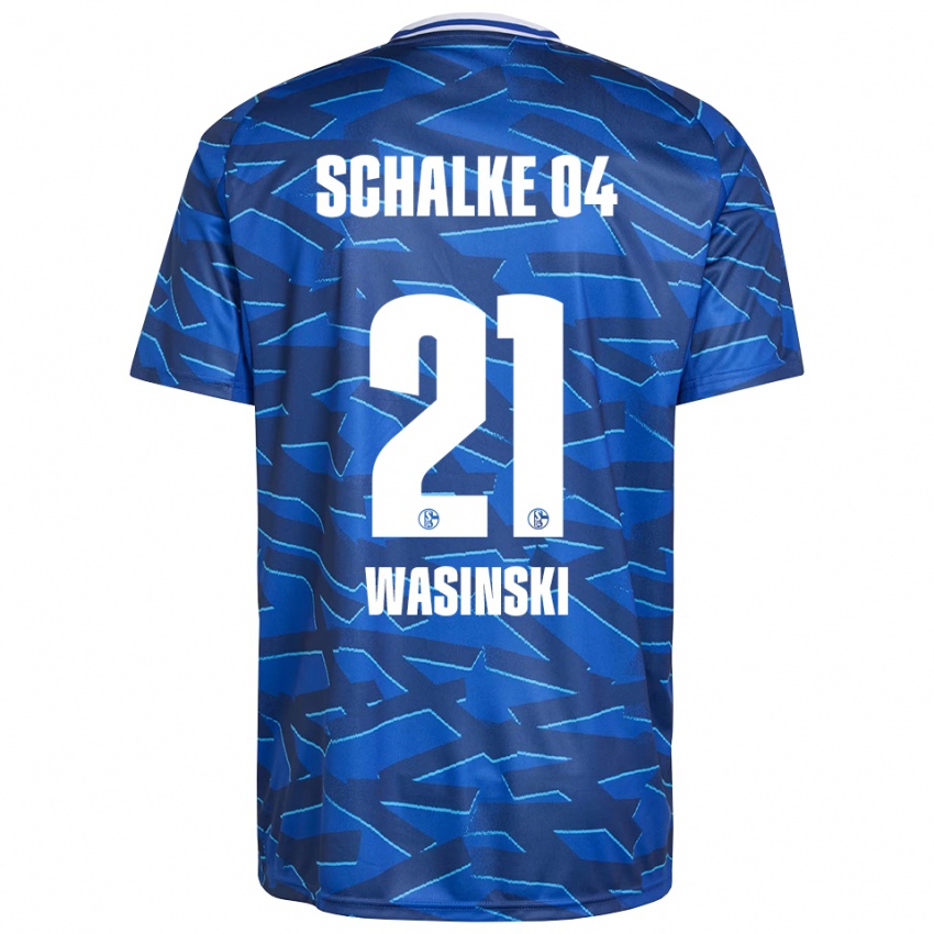 נשים מרטין ווסינסקי #21 כחול רויאל לבן ג'רזי ביתית 2025/26 חולצה קצרה