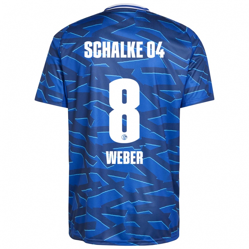 נשים Ben Weber #8 כחול רויאל לבן ג'רזי ביתית 2025/26 חולצה קצרה