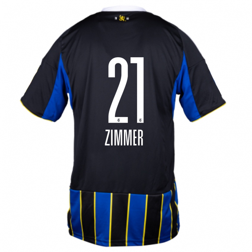 נשים Marvin Zimmer #21 כחול שחור צהוב ג'רזי ביתית 2025/26 חולצה קצרה