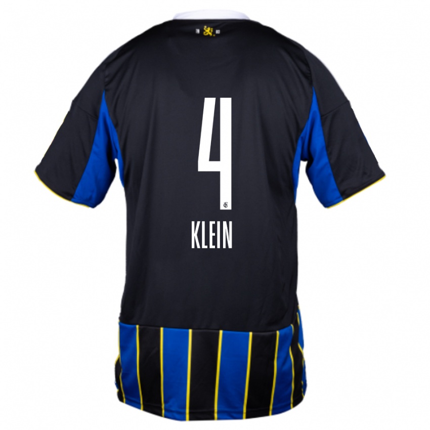 נשים Jennifer Klein #4 כחול שחור צהוב ג'רזי ביתית 2025/26 חולצה קצרה