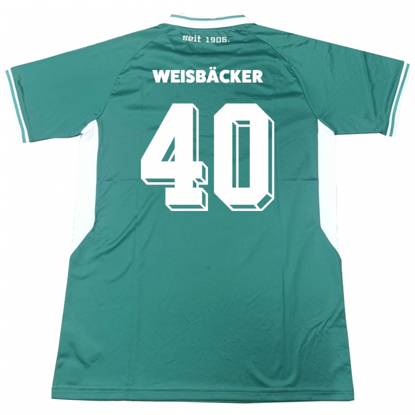 נשים מקסימיליאן וייסבקר #40 ירוק לבן ג'רזי ביתית 2025/26 חולצה קצרה