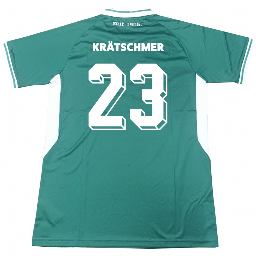 נשים פיוס קרצ'מר #23 ירוק לבן ג'רזי ביתית 2025/26 חולצה קצרה