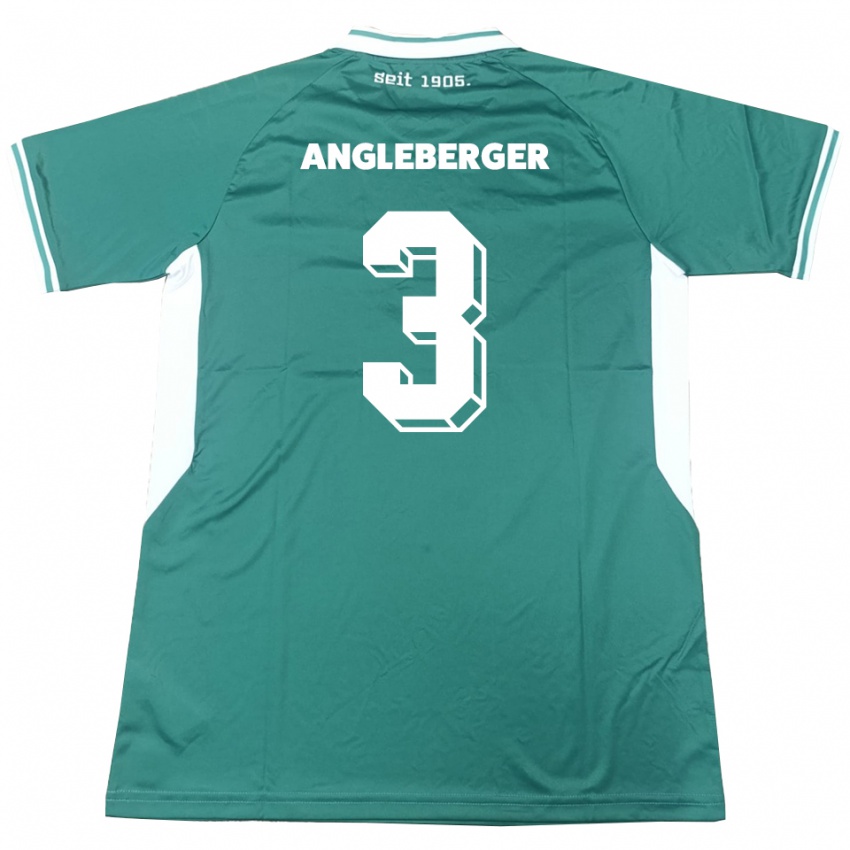 נשים דווין אנגלברגר #3 ירוק לבן ג'רזי ביתית 2025/26 חולצה קצרה