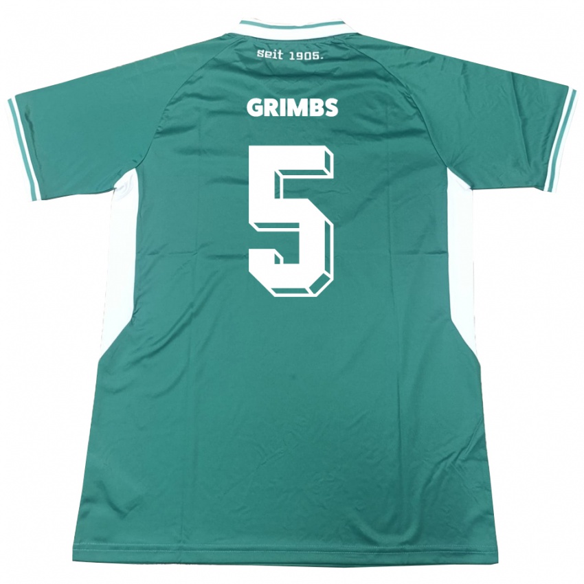 נשים ניקו גרימבס #5 ירוק לבן ג'רזי ביתית 2025/26 חולצה קצרה