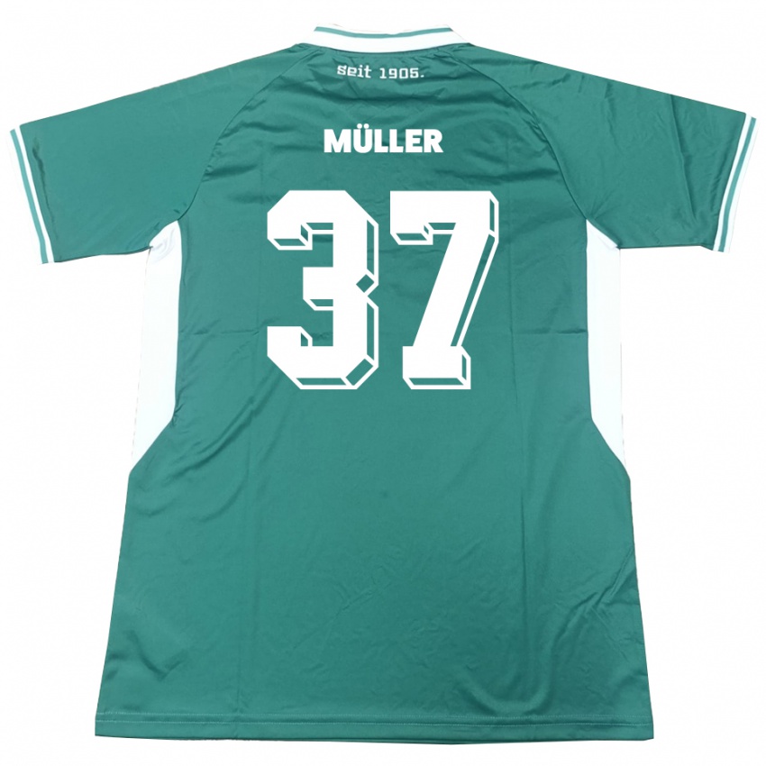 נשים Sebastian Müller #37 ירוק לבן ג'רזי ביתית 2025/26 חולצה קצרה