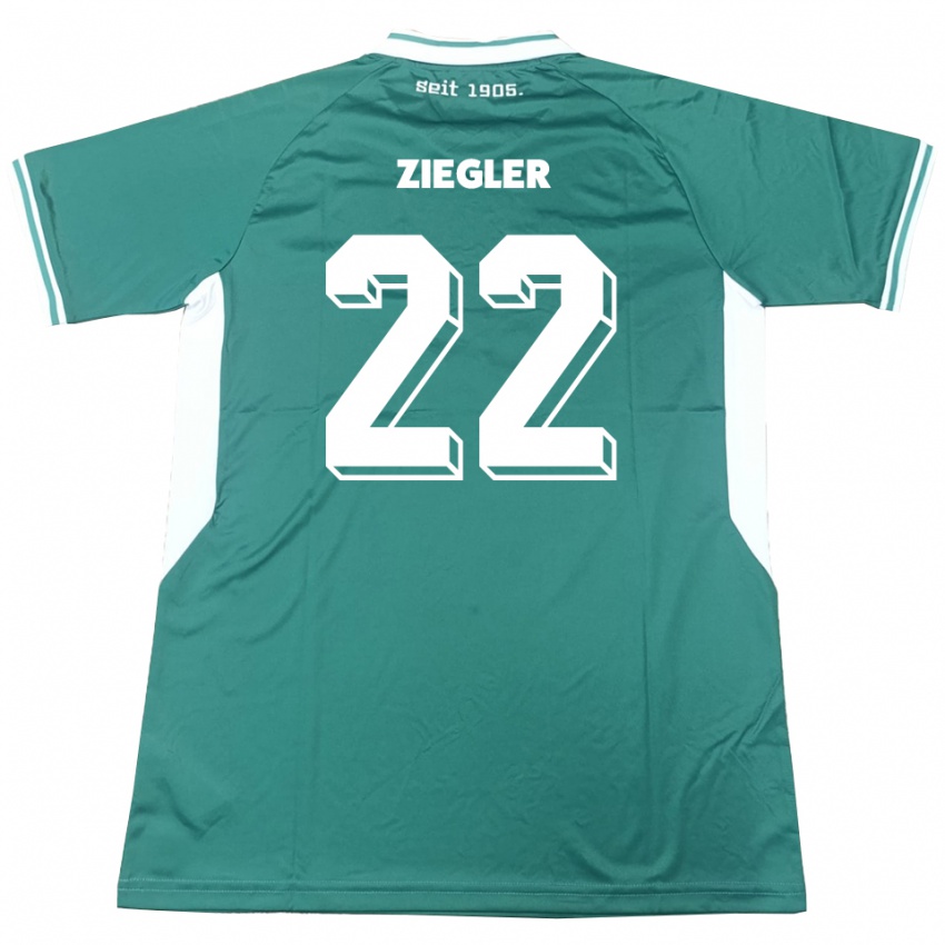 נשים Kevin Ziegler #22 ירוק לבן ג'רזי ביתית 2025/26 חולצה קצרה