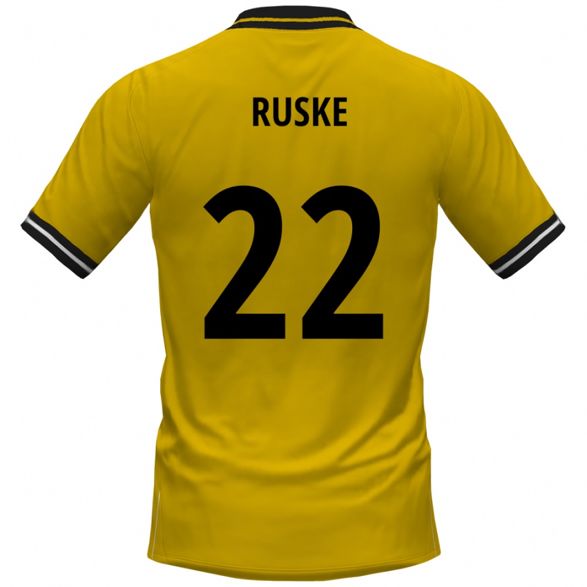 נשים Neo Ruske #22 צהוב שחור ג'רזי ביתית 2025/26 חולצה קצרה