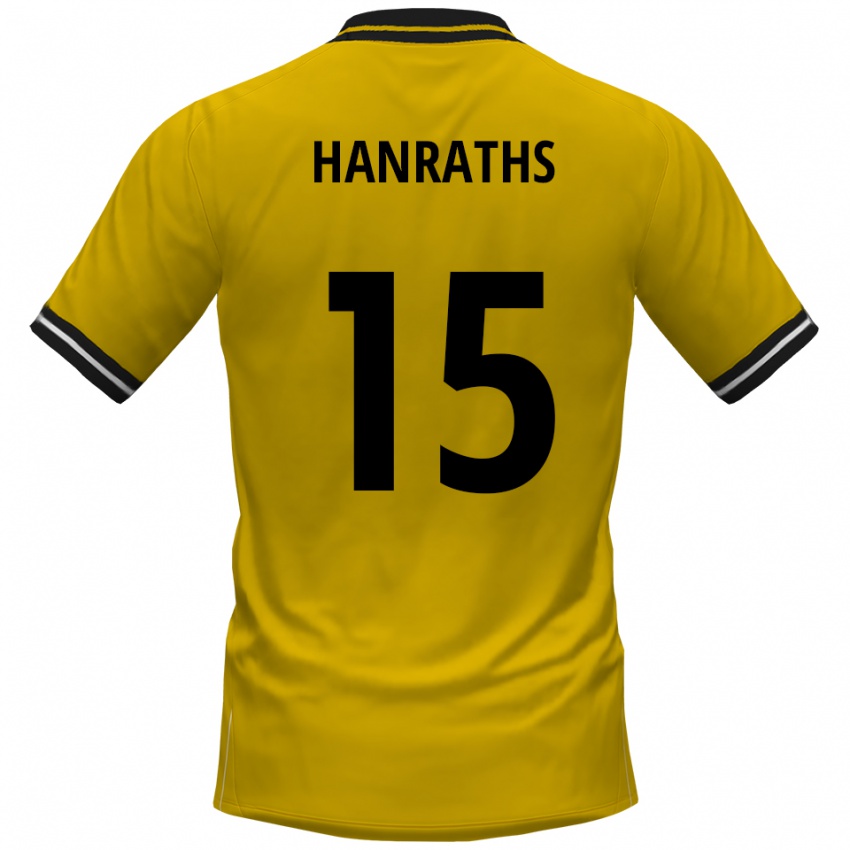 נשים מיקה טימותי האנרטס #15 צהוב שחור ג'רזי ביתית 2025/26 חולצה קצרה