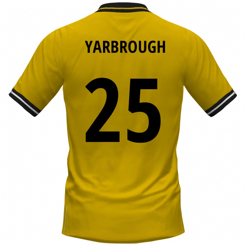 נשים למאר אנתוני יארבורו #25 צהוב שחור ג'רזי ביתית 2025/26 חולצה קצרה