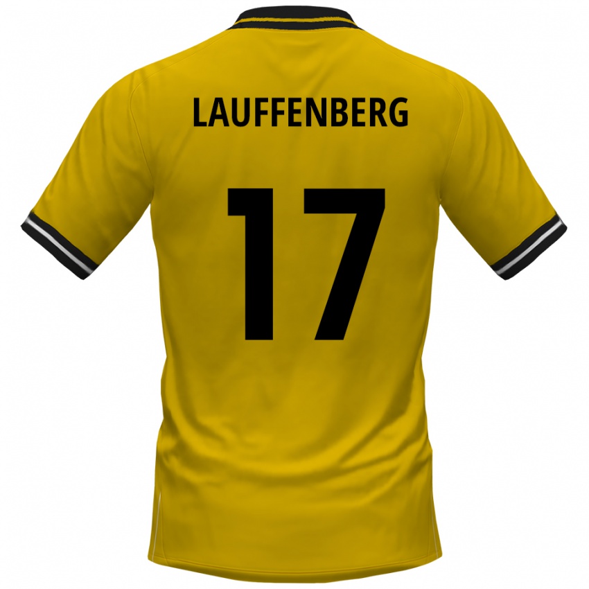 נשים Rene Lauffenberg #17 צהוב שחור ג'רזי ביתית 2025/26 חולצה קצרה