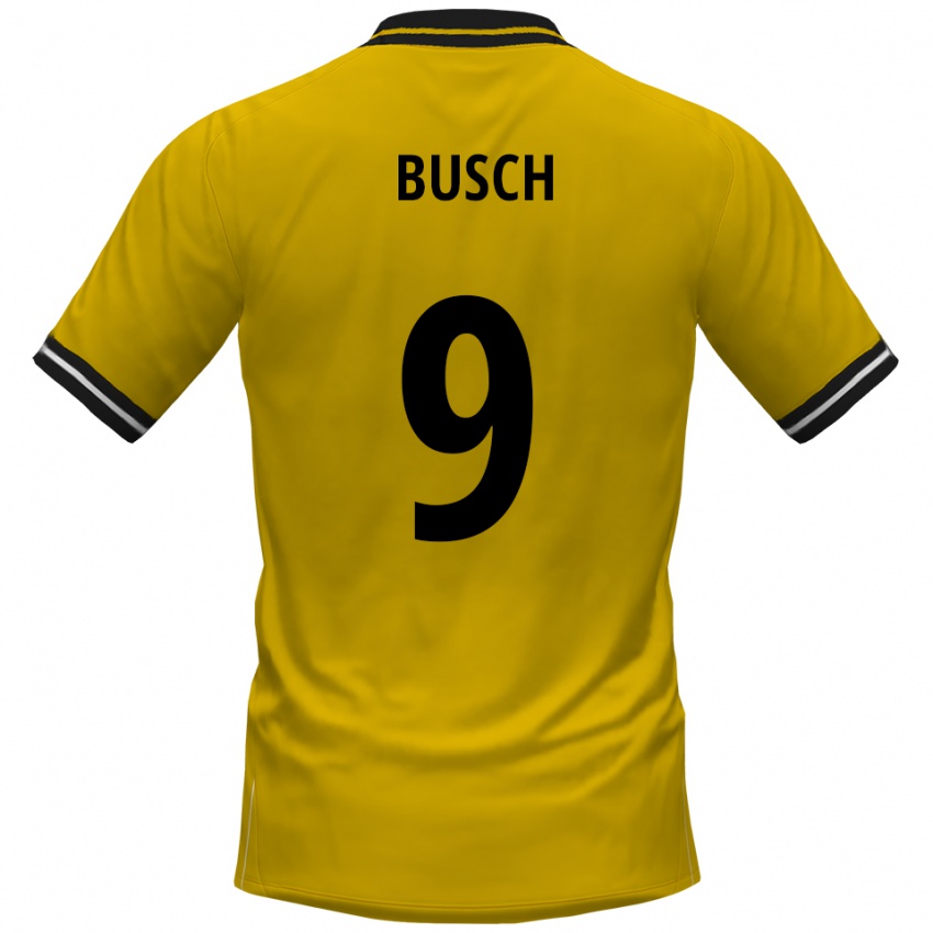 נשים לואיס בוש #9 צהוב שחור ג'רזי ביתית 2025/26 חולצה קצרה