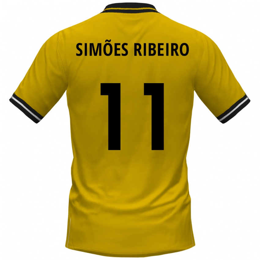 נשים Dominik Simões Ribeiro #11 צהוב שחור ג'רזי ביתית 2025/26 חולצה קצרה