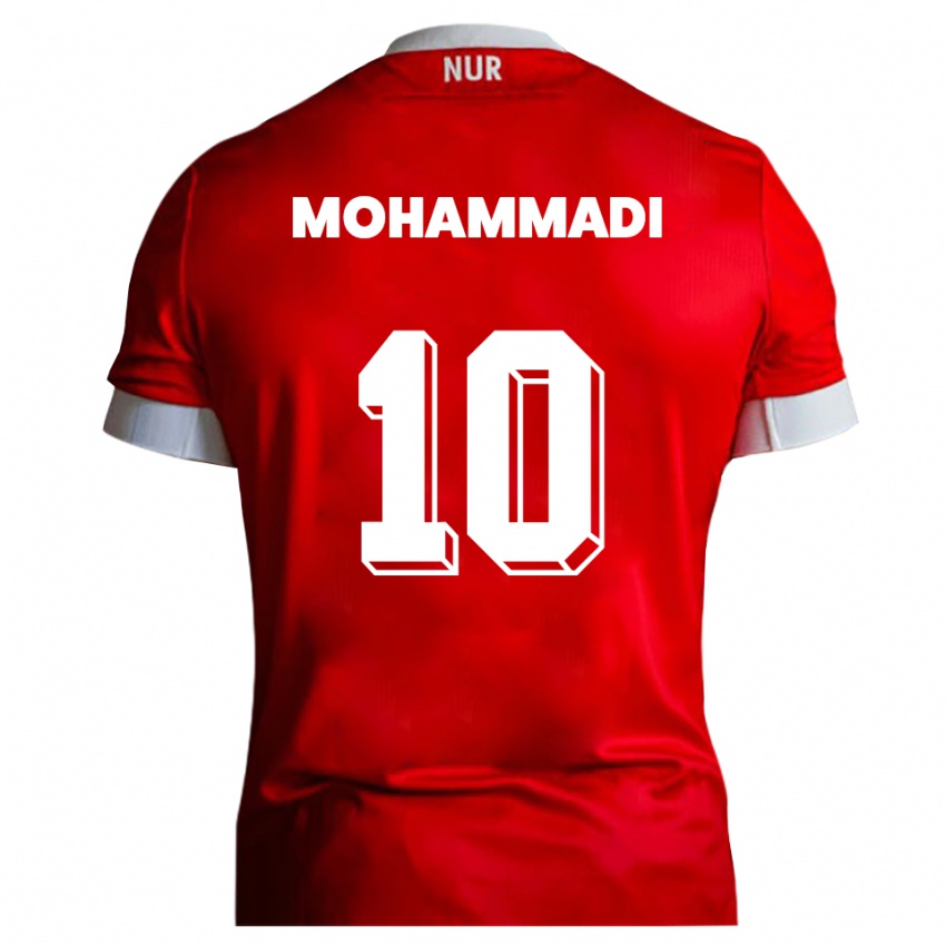 נשים Soleyman Mohammadi #10 אדום לבן ג'רזי ביתית 2025/26 חולצה קצרה