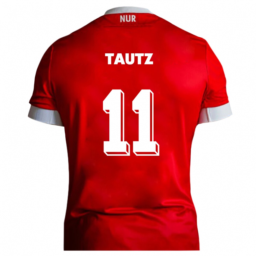 נשים מישל תאוץ #11 אדום לבן ג'רזי ביתית 2025/26 חולצה קצרה