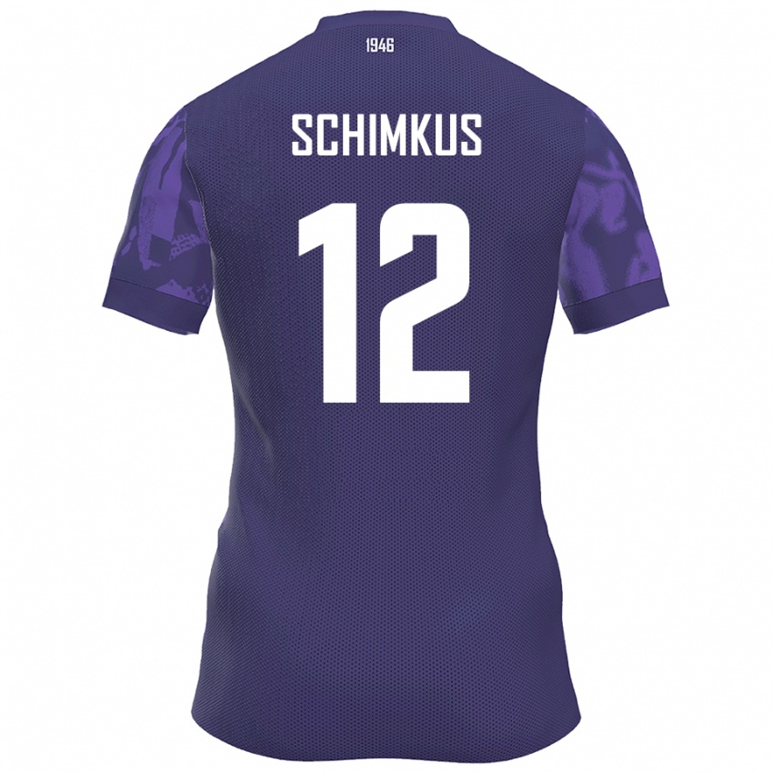 נשים לוקאס שימקוס #12 סגול לבן ג'רזי ביתית 2025/26 חולצה קצרה