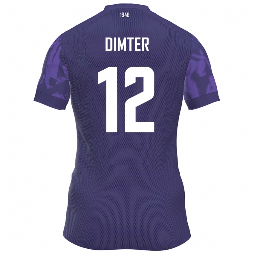 נשים Noel Dimter #12 סגול לבן ג'רזי ביתית 2025/26 חולצה קצרה