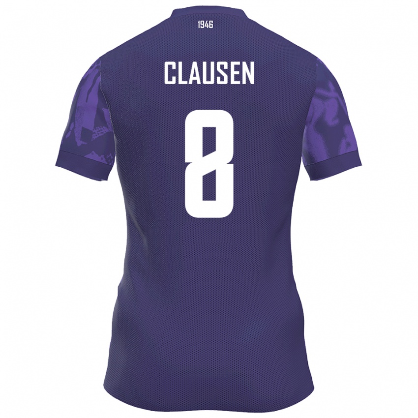 נשים מיקה קלאוזן #8 סגול לבן ג'רזי ביתית 2025/26 חולצה קצרה