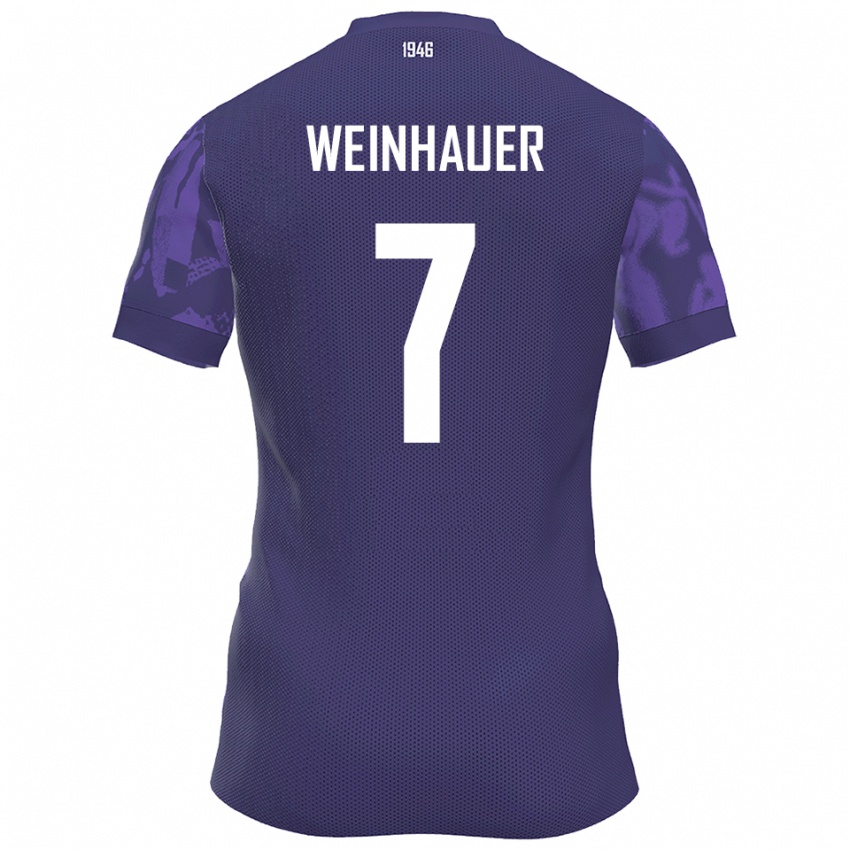 נשים אריק וינהאוור #7 סגול לבן ג'רזי ביתית 2025/26 חולצה קצרה