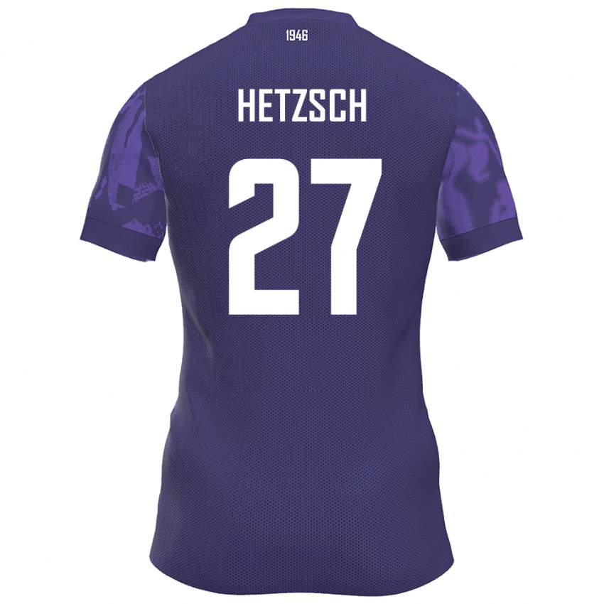 נשים Finn Hetzsch #27 סגול לבן ג'רזי ביתית 2025/26 חולצה קצרה