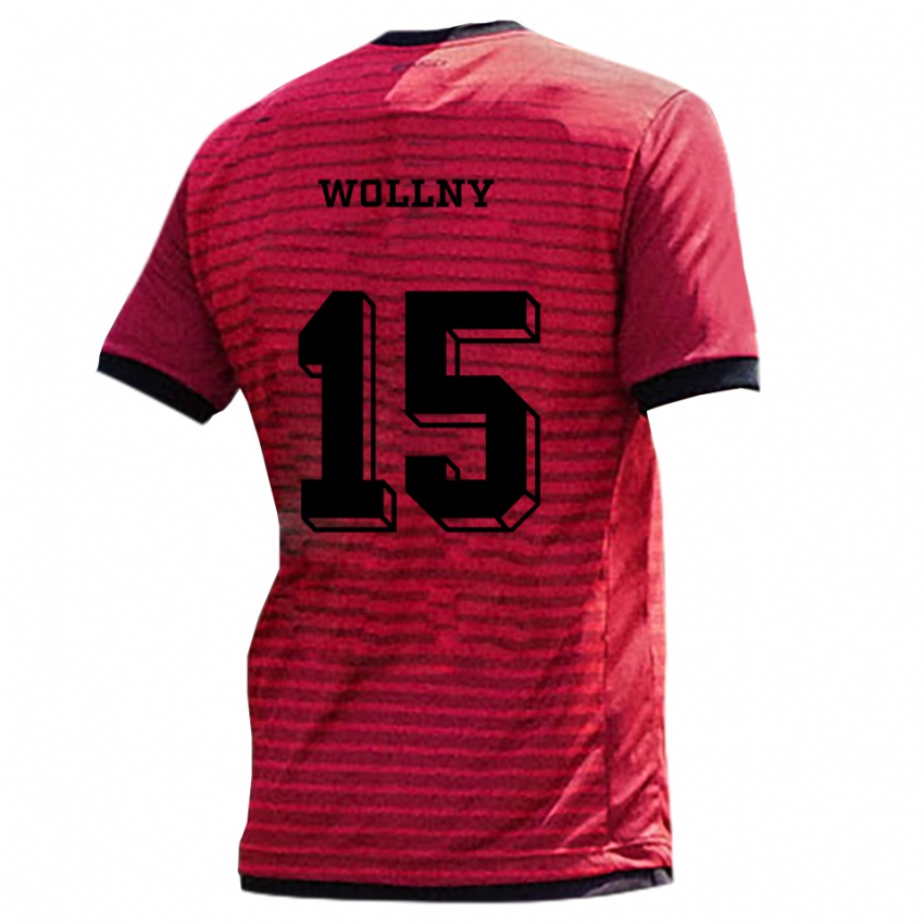 נשים Lukas Wollny #15 אדום שחור ג'רזי ביתית 2025/26 חולצה קצרה
