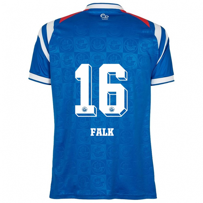 נשים Robin Falk #16 כחול לבן אדום ג'רזי ביתית 2025/26 חולצה קצרה