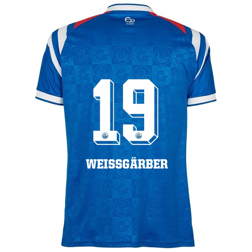 נשים Ronja Weißgärber #19 כחול לבן אדום ג'רזי ביתית 2025/26 חולצה קצרה