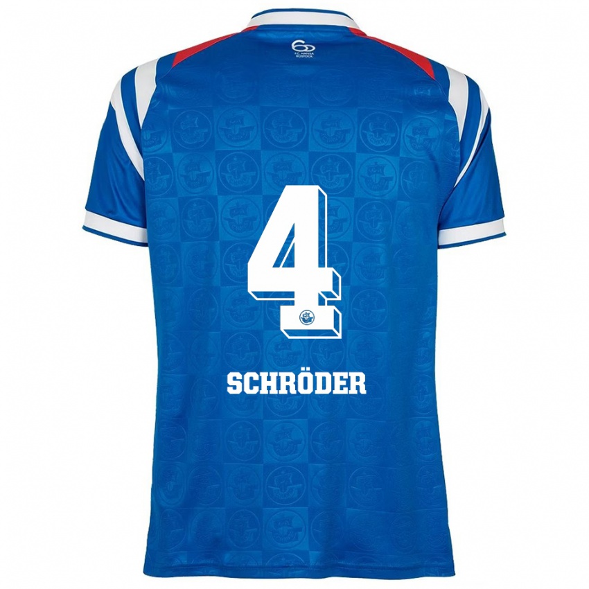 נשים Lisa Schröder #4 כחול לבן אדום ג'רזי ביתית 2025/26 חולצה קצרה