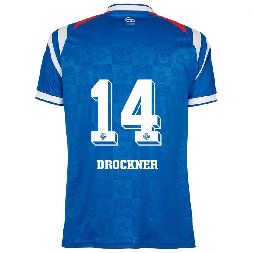 נשים Malin Drockner #14 כחול לבן אדום ג'רזי ביתית 2025/26 חולצה קצרה