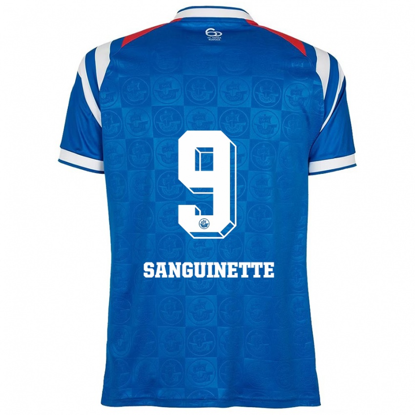 נשים פייר מאוריס סאנגינט #9 כחול לבן אדום ג'רזי ביתית 2025/26 חולצה קצרה