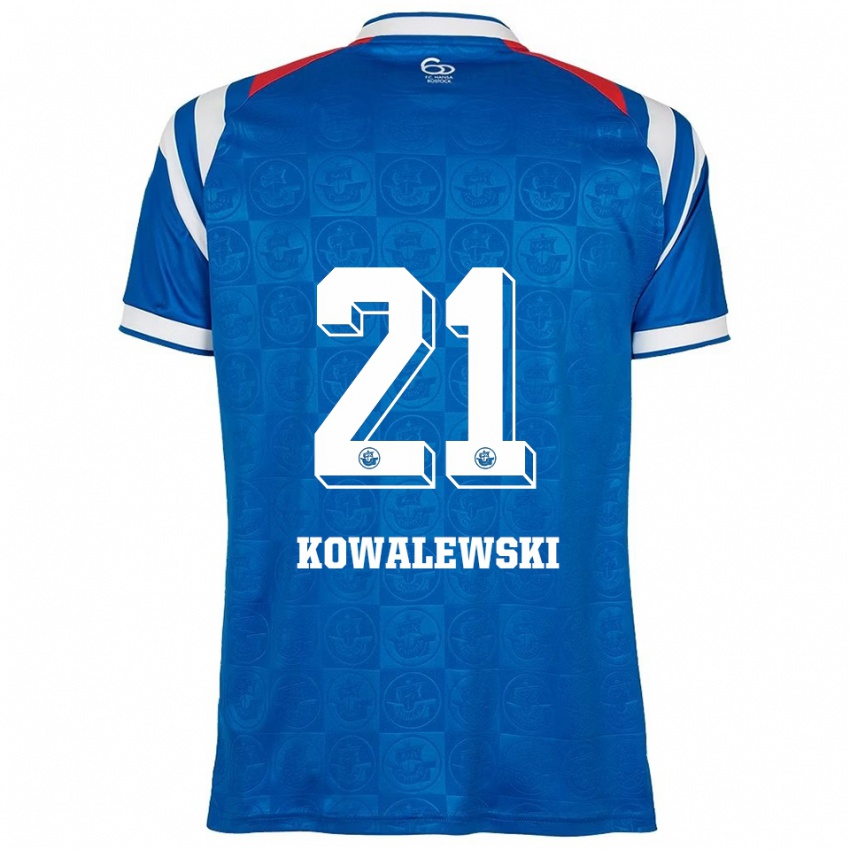 נשים Oskar Kowalewski #21 כחול לבן אדום ג'רזי ביתית 2025/26 חולצה קצרה