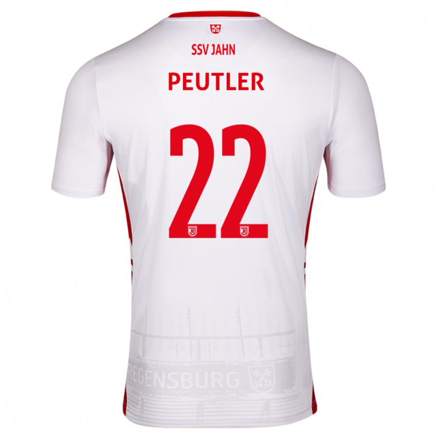 נשים Julio Peutler #22 לבן אדום ג'רזי ביתית 2025/26 חולצה קצרה